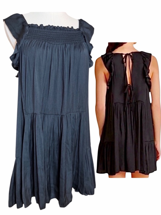 Free People Dresses & Skirts - Free People Intimately Want Your Love Tie Back Mini Dress‎ Black XS